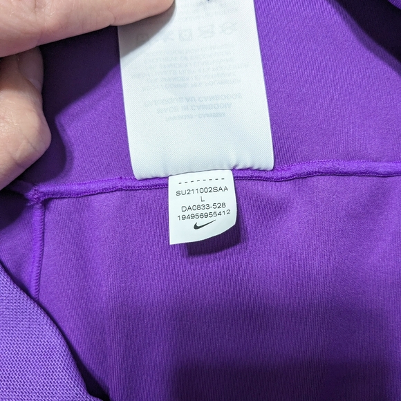Nike One Luxe Icon Clash Mid-Rise Crop Training Tights Purple Size L - Picture 11 of 16